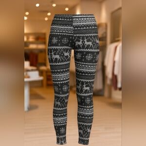 No Boundaries Black and White Festive Leggings